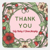 ヴィンテージガーデン結婚アールヌーボー スクエアシール (正面)