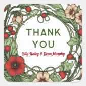 ヴィンテージガーデン結婚アールヌーボー スクエアシール (正面)