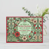 ヴィンテージガーデン結婚アールヌーボー 招待状 (スタンド正面)