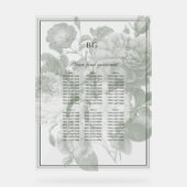 ヴィンテージガーデン結婚パーティーの座席表 アクリルサイン (正面)