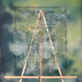 ヴィンテージガーデン結婚パーティーの座席表 アクリルサイン