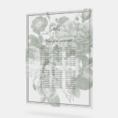 ヴィンテージガーデン結婚パーティーの座席表 アクリルサイン (傾斜)