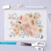 ヴィンテージガーデン縦型ブーケティッシュペーパー 薄葉紙 (クラフト)