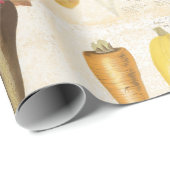 ヴィンテージガーデン野菜キッチンアートクラフト ラッピングペーパー (ロールコーナー)