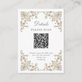 ヴィンテージガーデン | ウェディング詳細はQRコードでチェック エンクロージャーカード (正面)