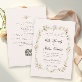 ヴィンテージガーデン エーテリアル フローラル オールインワン ウェディング 招待状