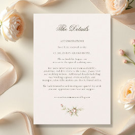 ヴィンテージガーデン エーテリアル ブッシュの結婚式の詳細 エンクロージャーカード