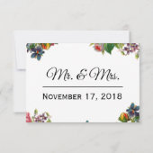 ヴィンテージガーデン（カスタマイズ可能）ありがとう サンキューカード (裏面)