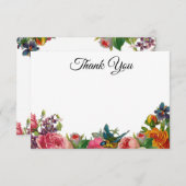 ヴィンテージガーデン（カスタマイズ可能）ありがとう サンキューカード (正面/裏面)