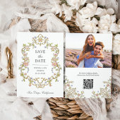 ヴィンテージガーデン | カラフルラックス フォトとQRコード セーブザデート