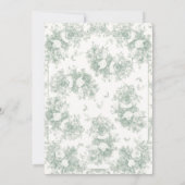 ヴィンテージガーデン セージグリーン フレンチ フローラル ウェディング 招待状 (裏面)