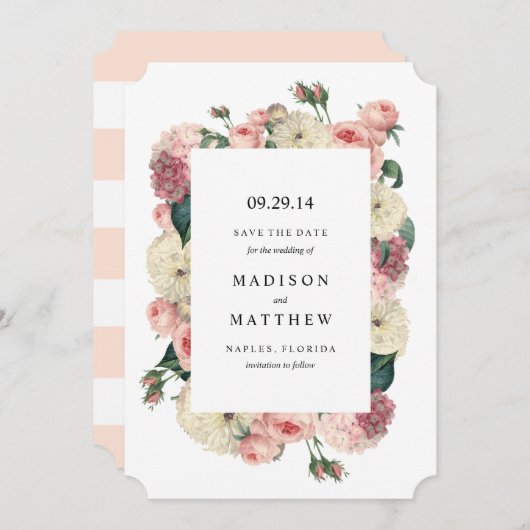 ヴィンテージガーデン | セーブ・ザ・デートのお知らせ セーブザデート (正面/裏面)