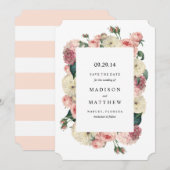 ヴィンテージガーデン | 結婚式のお知らせ セーブザデート (正面/裏面)