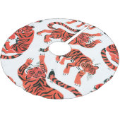 ヴィンテージガートガースのシームレスパターン ブラッシュドポリエステルツリースカート (アングル)