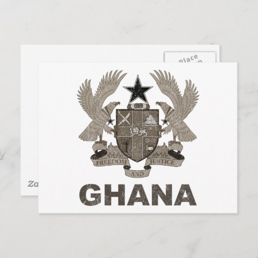 ヴィンテージガーナコートオブアームズ ポストカード (正面/裏面)