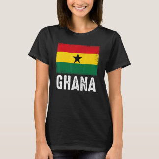 ヴィンテージガーナ国旗の愛国的なサッカーのノス誇りを持ったタル Tシャツ