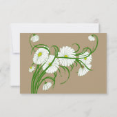 ヴィンテージガーベラデイジー花結婚式の保存日付 セーブザデート (裏面)