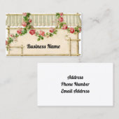 ヴィンテージガーランドバラカード付き住宅 名刺 (正面/裏面)