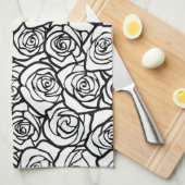 ヴィンテージガーリーのバラ キッチンタオル (四つ折り)