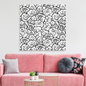 ヴィンテージガーリーのバラ キャンバスプリント (インサイチュ (リビング))