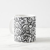 ヴィンテージガーリーのバラ コーヒーマグカップ (正面左)