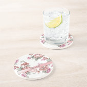 ヴィンテージガーリーシックな花パーソナライズされた- コースター (側面)