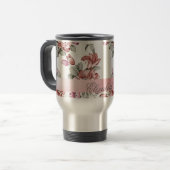 ヴィンテージガーリーシックな花パーソナライズされた- トラベルマグ (正面左)