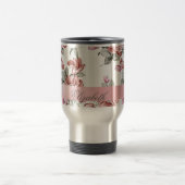 ヴィンテージガーリーシックな花パーソナライズされた- トラベルマグ (中央)