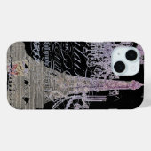 ヴィンテージガーリーシャンデリアエッフェル塔 Case-Mate iPhoneケース (裏面 (横))
