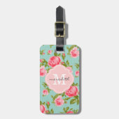 ヴィンテージガーリーバラフローラモノグラム ラゲッジタグ (正面縦)