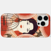 ヴィンテージガーリーバードケージラブバード Case-Mate iPhoneケース (裏面 (横))