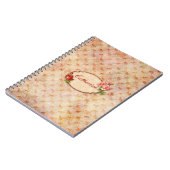 ヴィンテージガーリーパーソナライズされたフローラ ノートブック (左側)