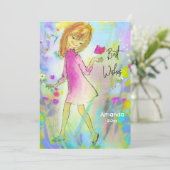 ヴィンテージガーリーピンクのクリスマス新年の挨拶 シーズンカード (スタンド正面)