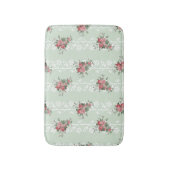 ヴィンテージガーリーピンクフローラ バスマット (正面縦)