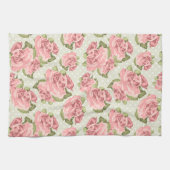 ヴィンテージガーリーピンクローズ キッチンタオル (横)