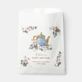 ヴィンテージガーリーワイルドフラワーティーベイビーシャワー フェイバーバッグ (正面)