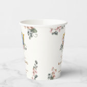 ヴィンテージガーリーワイルドフラワーティーベイビーシャワー 紙コップ (左)