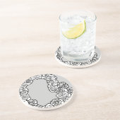 ヴィンテージガーリー白いバラ コースター (側面)