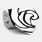 ヴィンテージガーリー白いバラ ネクタイ (ロール)