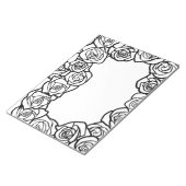 ヴィンテージガーリー白いバラ ノートパッド (アングル)