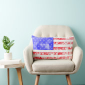 ヴィンテージガーリー芸術的アメリカ国旗 ランバークッション (椅子)