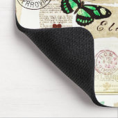 ヴィンテージガーリーEphemeraファッションコラージュ(名前) マウスパッド (コーナー)