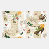 ヴィンテージガーリーEphemeraファッションコラージュ(名前) 長方形シール (正面)