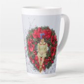 ヴィンテージガールお洒落クリスマスホリデー カフェラテマグ (右アングル)