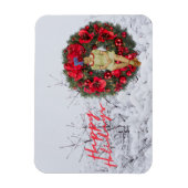 ヴィンテージガールお洒落クリスマスホリデー マグネット (縦)