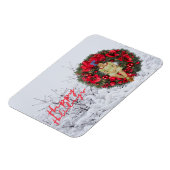 ヴィンテージガールお洒落クリスマスホリデー マグネット (左側)