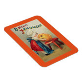 ヴィンテージガールとカボチャ マグネット (右側)