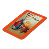 ヴィンテージガールとカボチャ マグネット (左側)