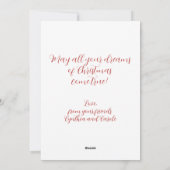 ヴィンテージガールとトナカイのクリスマスカード シーズンカード (裏面)