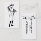 ヴィンテージガールとミキシングボウルベイカーまたはパティシエ 名刺 (正面/裏面)